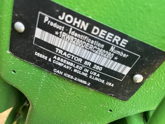 Image of John Deere 8R 280 equipment image 1
