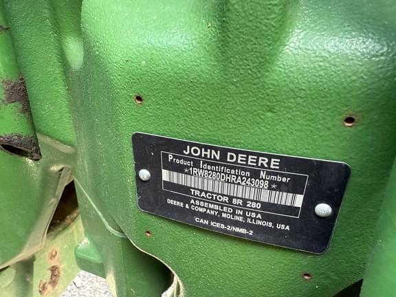 Image of John Deere 8R 280 equipment image 4