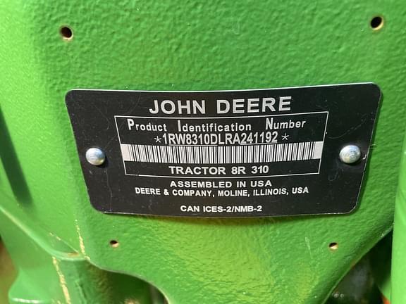 Image of John Deere 8R 310 equipment image 1