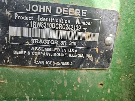 Image of John Deere 8R 310 equipment image 2