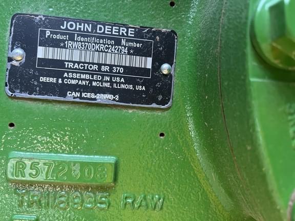Image of John Deere 8R 370 equipment image 1