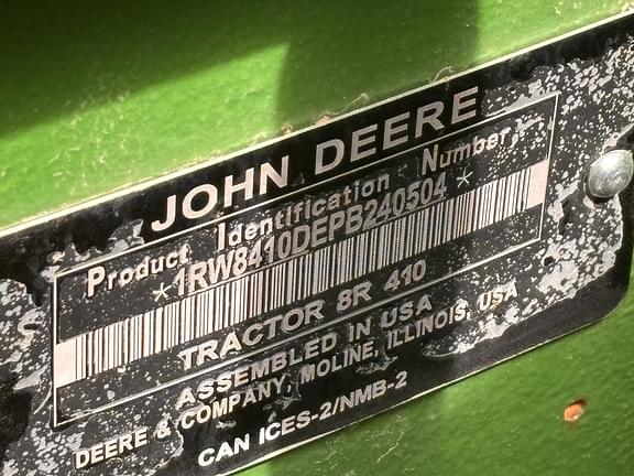 Image of John Deere 8R 410 equipment image 2