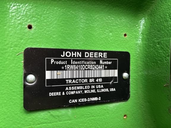 Image of John Deere 8R 410 equipment image 2
