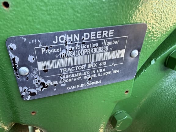 Image of John Deere 8RX 410 equipment image 4