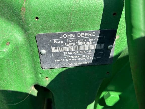 Image of John Deere 8RX 410 equipment image 4