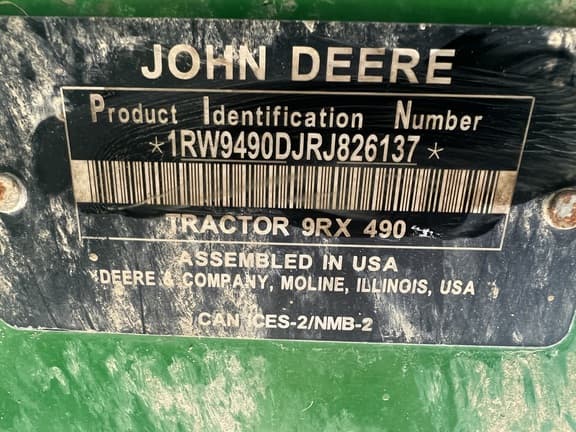 Image of John Deere 9RX 490 equipment image 4