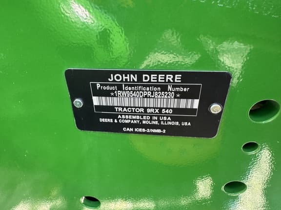 Image of John Deere 9RX 540 equipment image 3