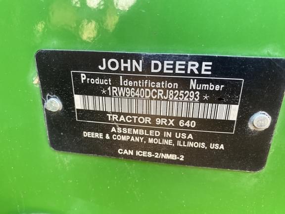 Image of John Deere 9RX 640 equipment image 4