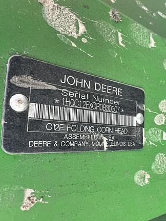Image of John Deere C12F equipment image 4