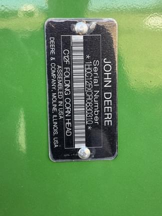 Image of John Deere C12F equipment image 3