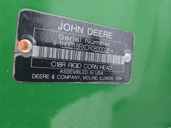 Image of John Deere C18R equipment image 4