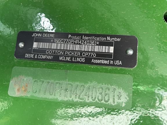 Image of John Deere CP770 equipment image 1