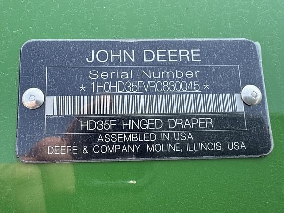 Image of John Deere HD35F equipment image 4