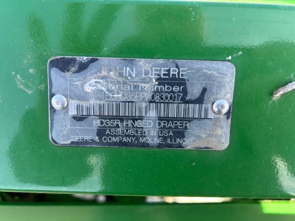 Image of John Deere HD35R equipment image 4