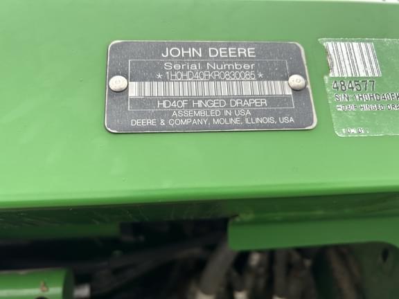 Image of John Deere HD40F equipment image 3