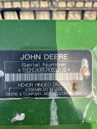 Image of John Deere HD40R equipment image 4