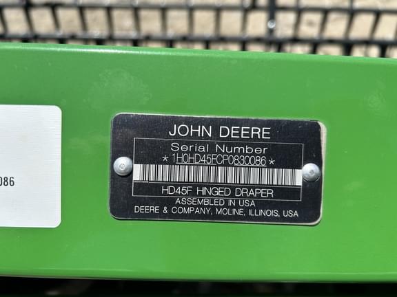 Image of John Deere HD45F equipment image 3