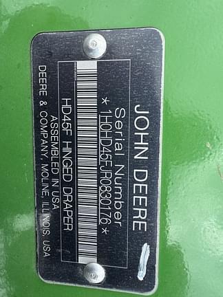 Image of John Deere HD45F equipment image 2