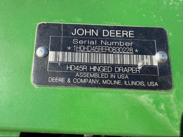 Image of John Deere HD45R equipment image 2