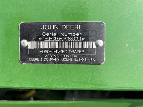Image of John Deere HD50F equipment image 4