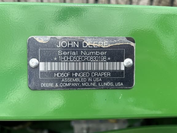 Image of John Deere HD50F equipment image 3