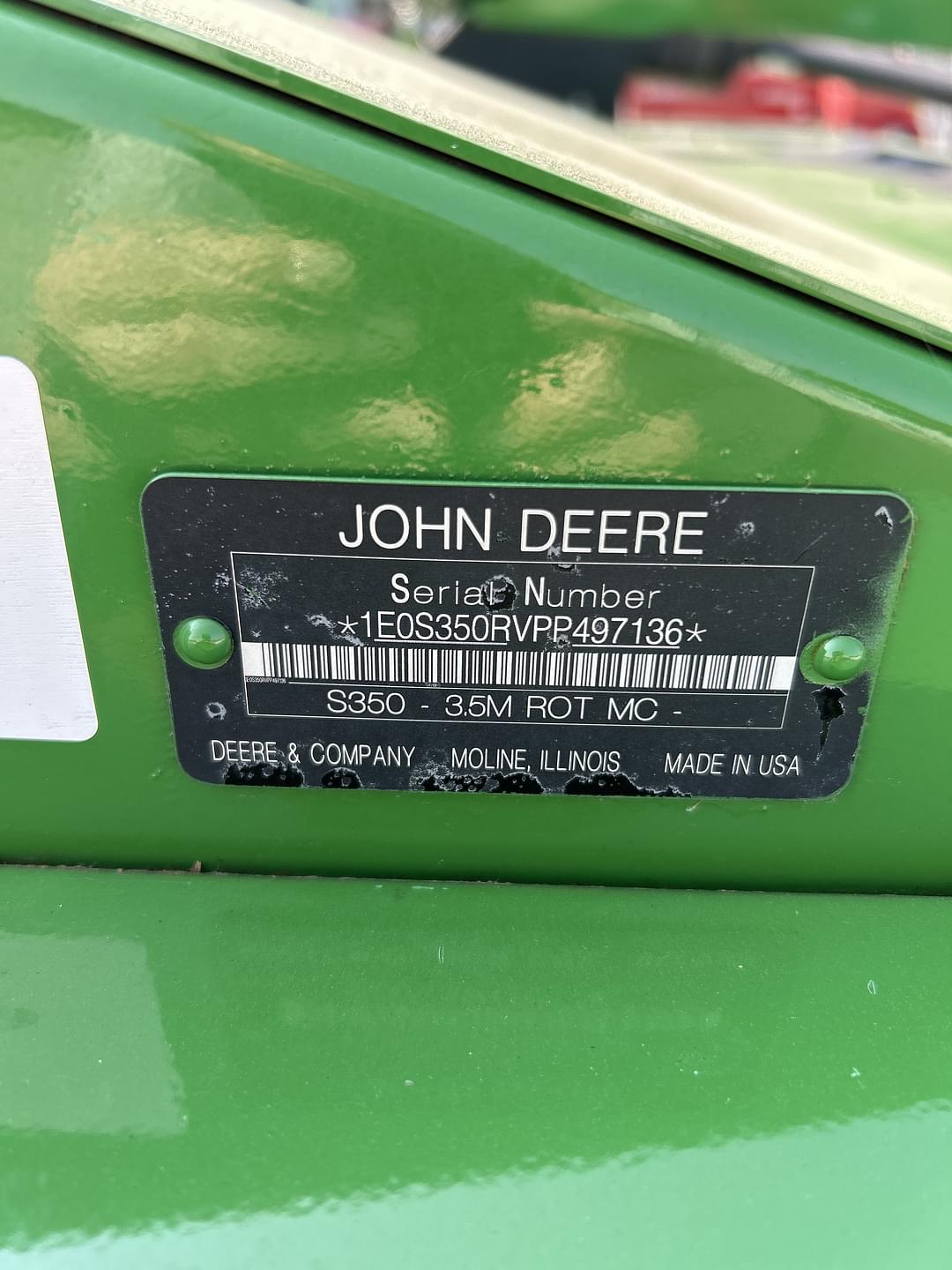 Image of John Deere S350 Image 1