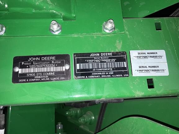 Image of John Deere S760 equipment image 2