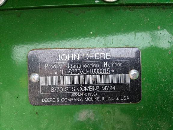 Image of John Deere S770 equipment image 4