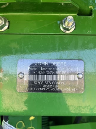 2024 John Deere S770 Equipment Image0