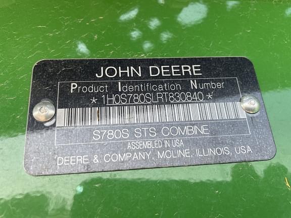 Image of John Deere S780 equipment image 3