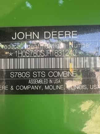 Image of John Deere S780 equipment image 3