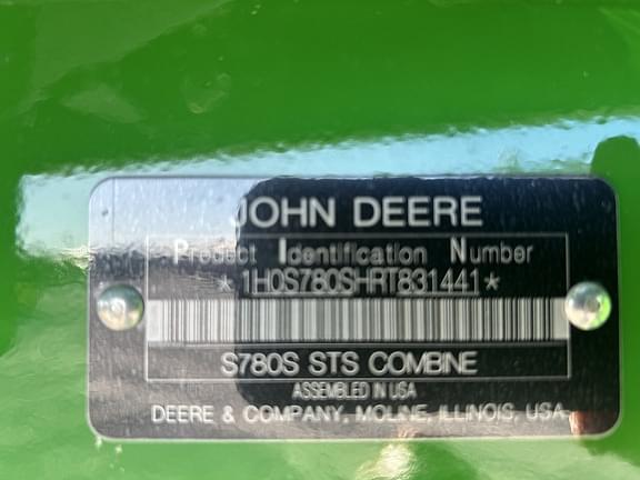 Image of John Deere S780 equipment image 3