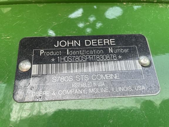 Image of John Deere S780 equipment image 4