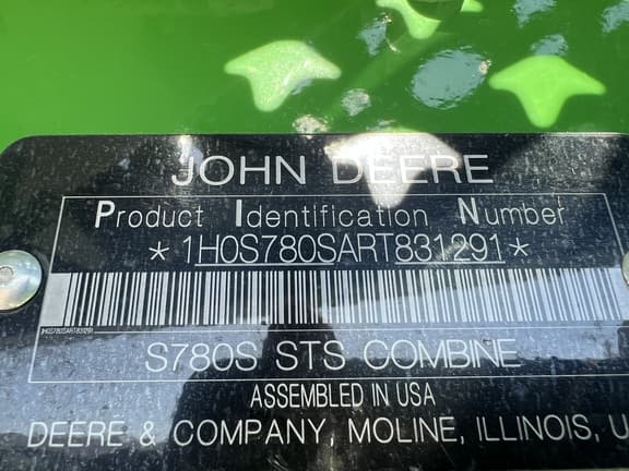 Image of John Deere S780 equipment image 3