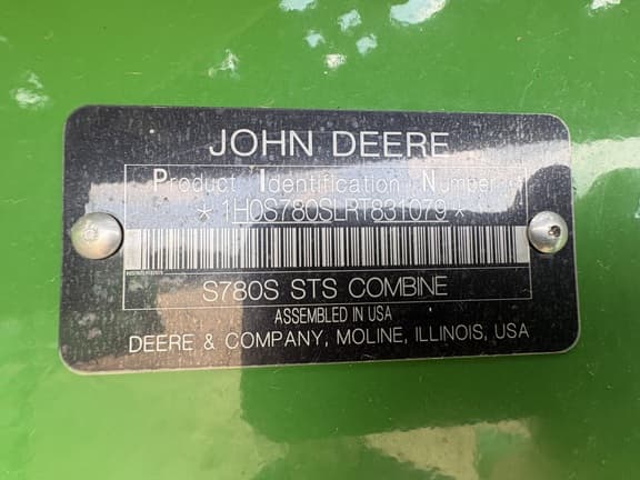 Image of John Deere S780 equipment image 3