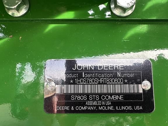 Image of John Deere S780 equipment image 4