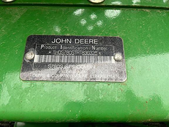 Image of John Deere S780 equipment image 4