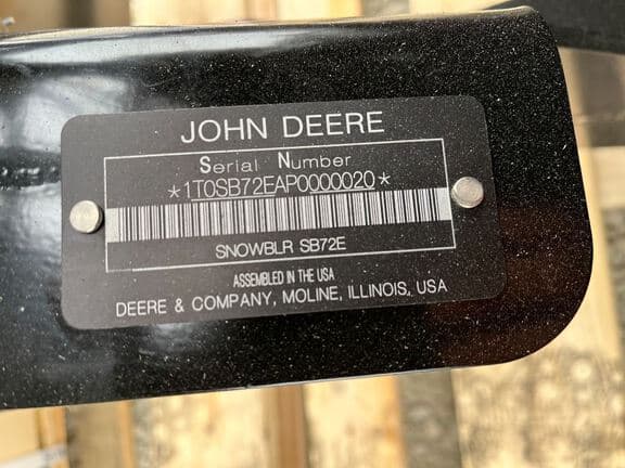 Image of John Deere SB72E equipment image 4