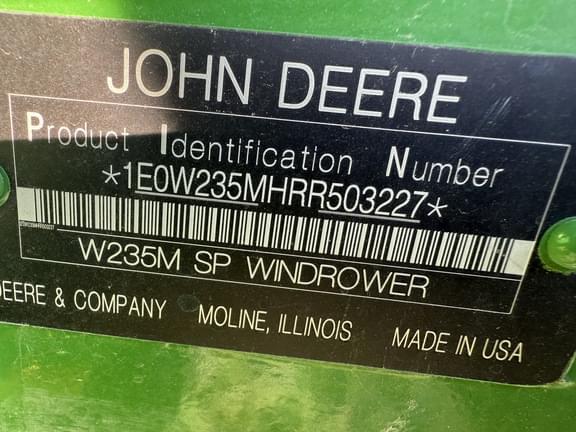 Image of John Deere W235M equipment image 2