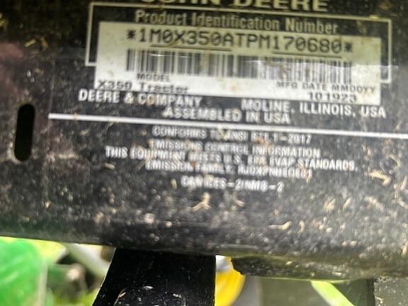 Image of John Deere X350 equipment image 1