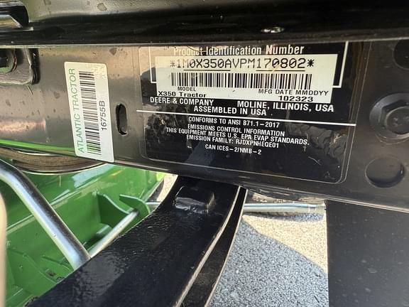 Image of John Deere X350 equipment image 1