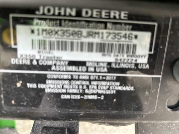 Image of John Deere X350 equipment image 1