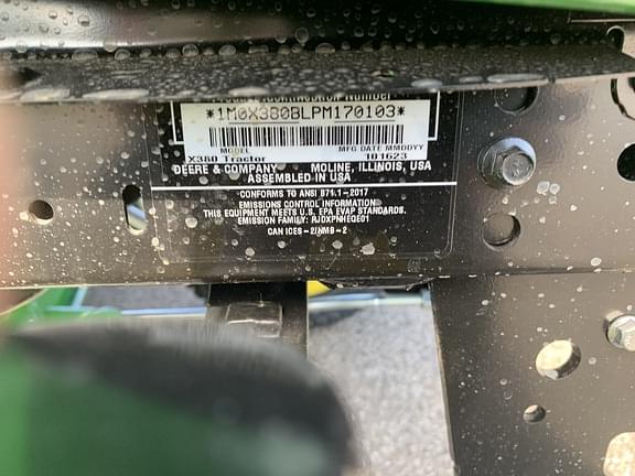 Image of John Deere X380 equipment image 4