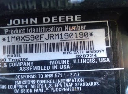 Image of John Deere X590 equipment image 1