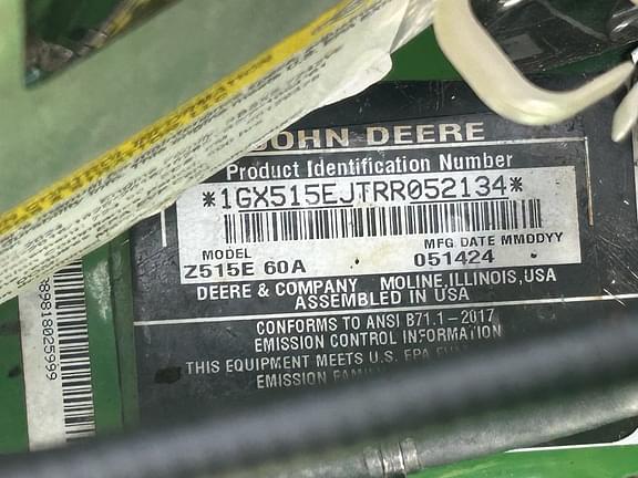 Image of John Deere Z515E equipment image 3