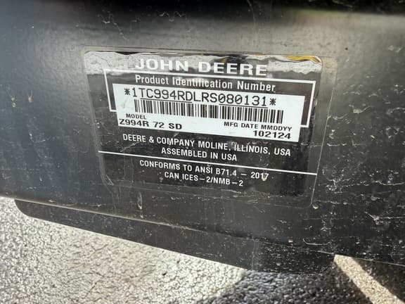 Image of John Deere Z994R equipment image 4