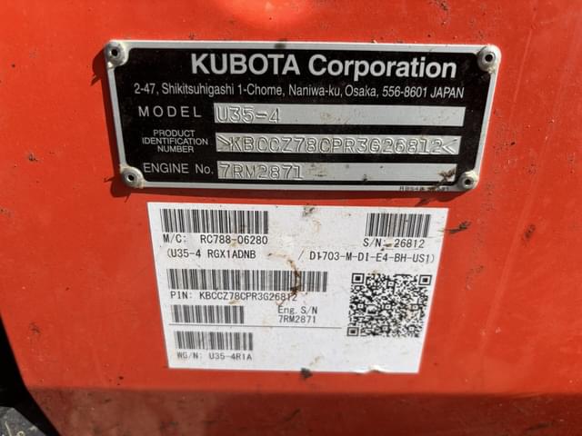 Image of Kubota U35-4 equipment image 1
