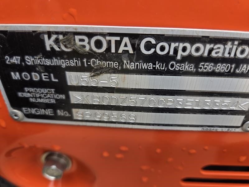 2024 Kubota U55-5R1 Equipment Image0