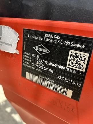 Image of Kuhn GF7802T GII equipment image 2