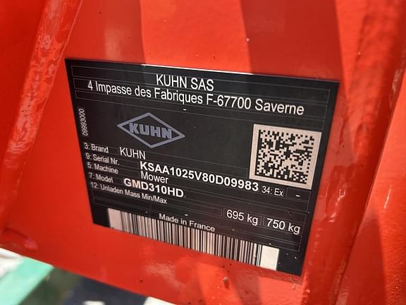 Image of Kuhn GMD310HD equipment image 1